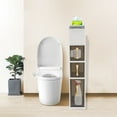 thumbnail image 5 of Miumaeov 4 Tier Bathroom Floor Cabinet Drawers Organizer Storage Cabinet Toilet Paper Holder, 5 of 23