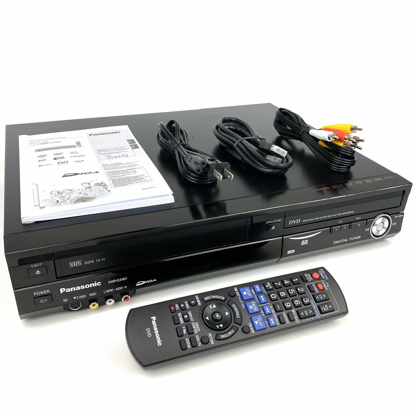 Panasonic DMR-EZ48V DVD VCR Combo Player VHS to DVD Recording HDMI