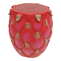 Playful Dragon Fruit Side Table - Durable Resin Stool for Home, Garden, or Nursery Decor