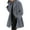Gray, variant on Womens Winter Wool Coat Trench Jacket Ladies Warm Slim Long Overcoat Outwear White 4XL