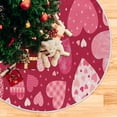 thumbnail image 5 of FMSHPON Valentine's Day Cute Love Heart Xmas Christmas Tree Skirt Stand Mat for Holiday Party Decoration Indoor Outdoor 48 inches, 5 of 6