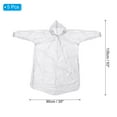 thumbnail image 2 of Uxcell Rain Ponchos, 5 Pack Unisex Disposable Rain Jacket with Hood for Water Protection, White, 2 of 6
