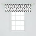 thumbnail image 2 of Ambesonne Modern Valance Pack of 2, Eye Drawings Spectrum Vision, 54"X18", Charcoal Grey White, 2 of 2