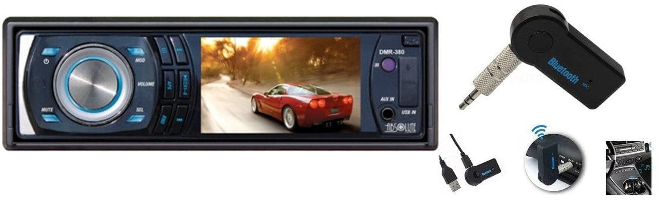 Absolute DMR-400 4-Inch In-Dash Receiver with DVD Player Flip Down