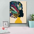 thumbnail image 4 of Epic Graffiti 'Afro Woman In Yellow' by Ioana Horvat, Giclee Canvas Wall Art, 12"x16", 4 of 6