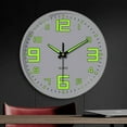 thumbnail image 2 of Night Light Wall Clock, 8 inch Silent Non-Ticking Battery Operated Clock, Energy-Absorbing Luminous Numerals and Hands, Lighted Wall Clock Decoration, 2 of 9