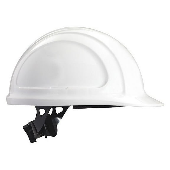 Hard Hat, North Zone, Polyethylene, 4 Point Ratchet, Type 1, Class E, White