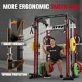thumbnail image 6 of RitFit M1 Pro Smith Machine with Cable Crossover System, Multi-Function Squat Rack Power Cage for Home Gym, Power Rack and Packages with Weight Bench and Plates Set（Red, BP 170 Package）, 6 of 10