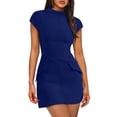 thumbnail image 1 of Vestido OFEEFAN 2025 Wedding Guest Navy para mujer, talla M, 1 of 5