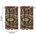 thumbnail image 4 of Paisley Design Kitchen Curtains - Vintage Tier Cafe Curtains for Bathroom Living RV Rod Pocket Window Drapes 36 Inch 2 Panels Set 28"x36" Window Treatment Tiers, 4 of 4