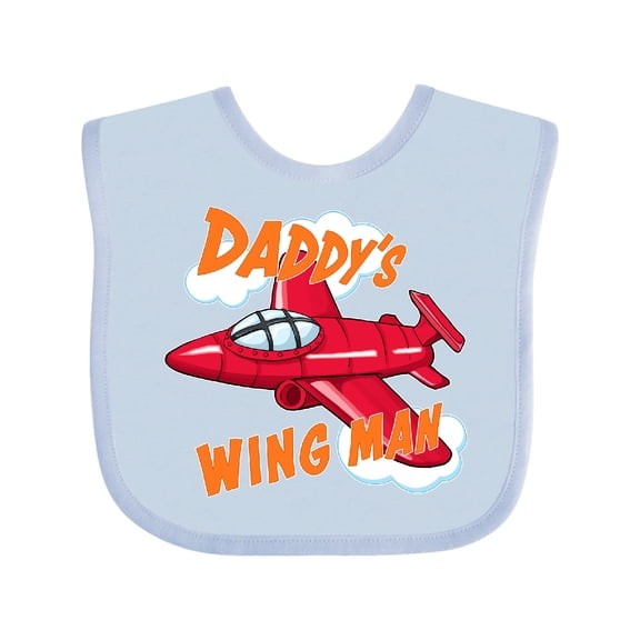 Inktastic Daddys Wingman for fathers day Boys or Girls Baby Bib