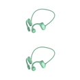 thumbnail image 1 of Auricular Recargable Compatible con Bluetooth Gancho para la oreja Auricular estéreo Entrenamiento Cancelación de ruido Auricular portátil con Type2 NO2 Kearding, 1 of 6