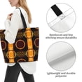 thumbnail image 4 of ZICANCN Orange Retro Geometric Pattern Tote Bag , Grocery Bags Reusable Shopping Bags with Handles Durable Foldable Washable for Women Men, 4 of 8