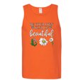 thumbnail image 2 of Wild Bobby, Be Your Own Kind of Beautiful Inspirational, Pop Culture, Men Graphic Tank Top, Orange, 3XL, 2 of 3