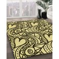 thumbnail image 3 of Ahgly Company Machine Washable Indoor Round Transitional Chocolate Brown Area Rugs, 4' Round, 3 of 7