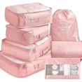 thumbnail image 4 of 7/6Pcs Set Travel Organizer Storage Bags Portable Suitcase Packing Set Storage Cases Luggage Organizer Clothes Shoe Tidy Pouch 6pcs Gray, 4 of 6