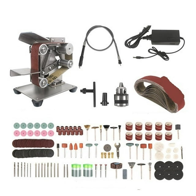Broyeur à Bandes, Mini Broyeur Bricolage Ponceuse à Bandes pour Couverts Machine Électrique de Meulage Machine d'Affûtage Outils de Polissage, Grand Usage