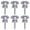 Silver, variant on NICERIO 6Pcs Guitar Strap Locks Plated Silver Metal Nails for Secure Bass and Guitar Strap Fixation