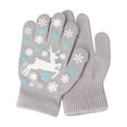 thumbnail image 4 of Karoyedx Boys Gloves Kids Gloves Soft Knitted Fawn Pattern Children Gloves for Girls & Boys Stretchy Gloves for Cold Weather Gray Size,One Size, 4 of 5