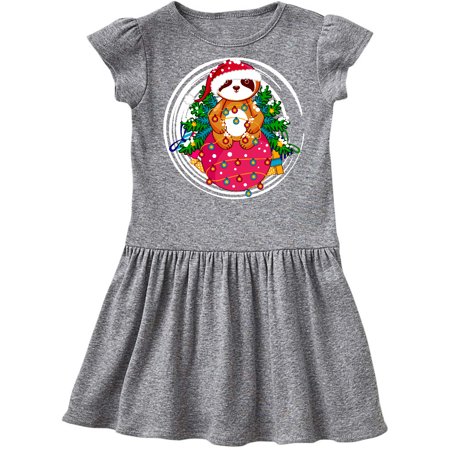 

Inktastic Christmas Sloth Gift Toddler Girl Dress