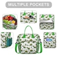 thumbnail image 2 of Green Dinosaurs Classic Ferns Womens Lunch Box for Work,Insulated Large Lunch Bag for Tween and Teen,Loncheras Para Mujer,Leakproof Adult Lunch Bag for Work,Beach,Travel,Picnic,Camping, 2 of 7