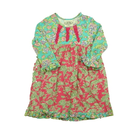 

Pre-owned Flit & Flitter Girls Pink | Turquoise Dress size: 24 Months