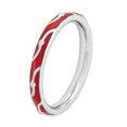thumbnail image 4 of Sterling Silver Red Enamel Ring, 4 of 5
