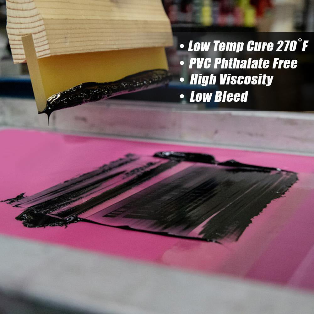 Rapid Cure® Black Screen Printing Ink (Quart - 32oz.) - Plastisol Ink for  Screen Printing Fabric - Low Temperature Curing Plastisol by Screen Print