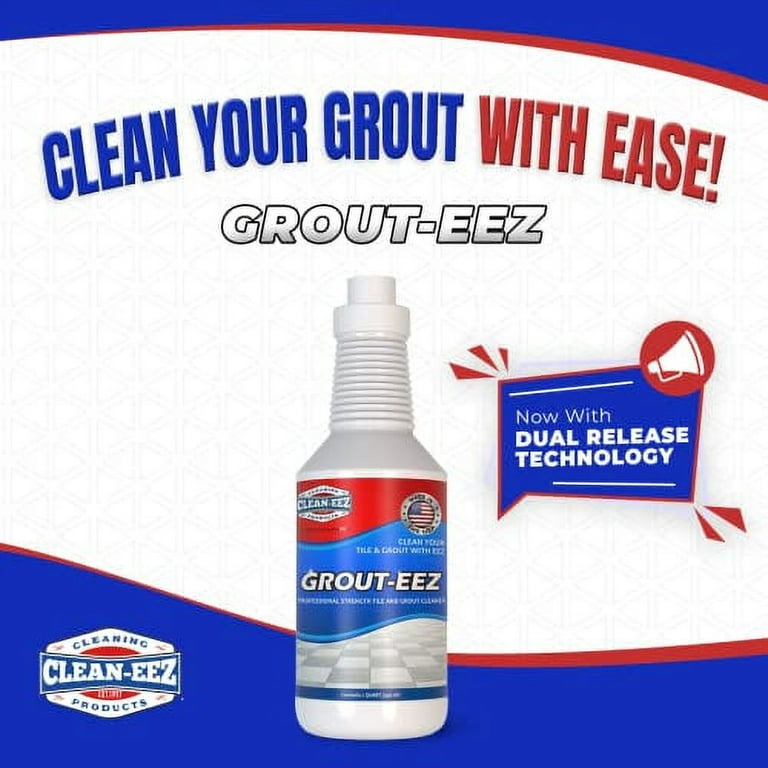 Clean-EEZ Grout Brush Combo Kit - Stand Up & Handheld V Shaped Grout  Cleaning Brushes - Curled Bristles to Lift More Grease & Grime Than The  More