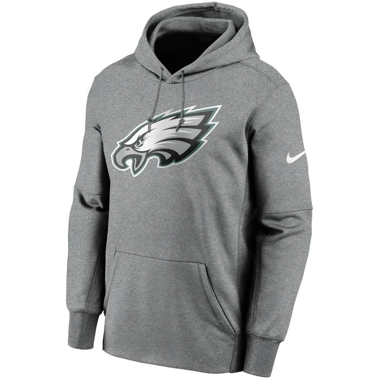 Nike Men's Black Philadelphia Eagles Wordmark Therma Performance Pullover Hoodie - Black