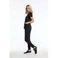 thumbnail image 3 of Elements EL9905 Mock Wrap Top and Jogger Pant Scrub Set Black Large, 3 of 3