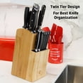 thumbnail image 2 of LUXANO Knife Block, Countertop Slotless Bamboo Knife Holder Universal Cutlery Storage, 2 of 7