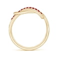 thumbnail image 2 of ANGARA Natural Encrusted Ruby Infinity Love Knot Ring in 14K Yellow Gold for Women (Size-1.3mm) | July Birthstone, Birthday, Anniversary, Jewelry Gift for Women | Natural Ruby Ring, 2 of 9
