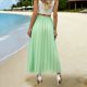 thumbnail image 5 of TaTaai Women's Spring Summer Chiffon Skirt Printed A Line Elastic Waist Maxi Long Skirt Flowy Casual Beach Daily Gift, 5 of 7
