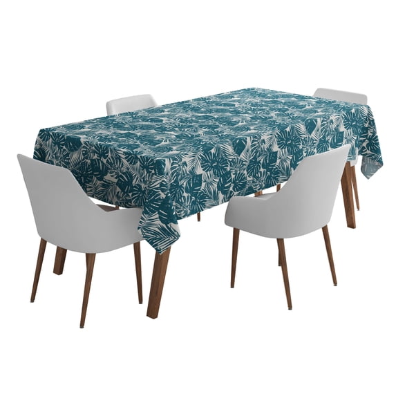 Vargottam Indoor/OutdoorTablecloth58x102 InchRectangleTablecloth Waterproof PatioTableCloths- Spring/SummerTableCovers for Backyard RectangularTable/BBQs/Picnic -Teal Green