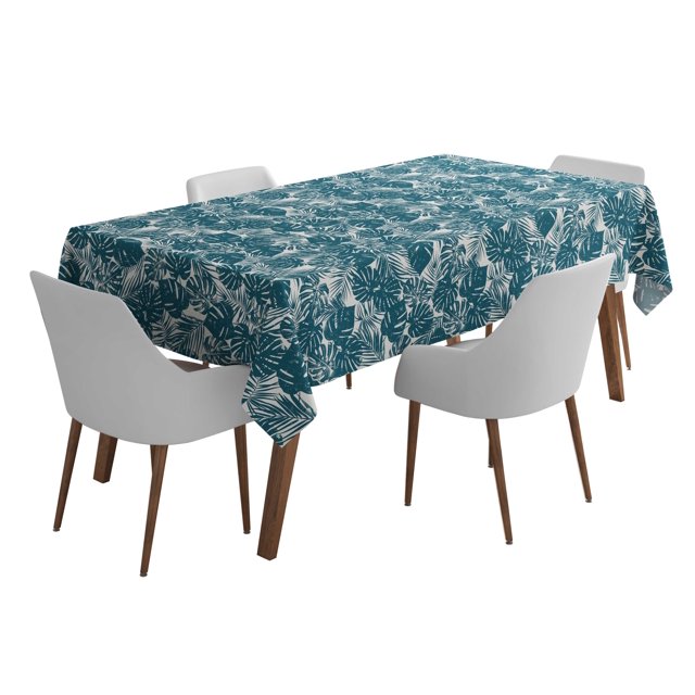 Vargottam Indoor/OutdoorTablecloth58x102 InchRectangleTablecloth Waterproof PatioTableCloths- Spring/SummerTableCovers for Backyard RectangularTable/BBQs/Picnic -Teal Green