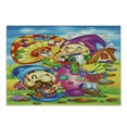 thumbnail image 1 of Fantasy Cutting Board, Cartoon Singing Elves with Mushroom Playing Flute Musical Cheerful Illustration, Decorative Tempered Glass Cutting and Serving Board, Small Size, Multicolor, by Ambesonne, 1 of 1