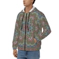thumbnail image 3 of Goofa Snowflake Colorful Pattern Mens Full-zip Hoodie, Zip-up Pullover Hooded Sweatshirt, Kangaroo Pocket Hoodie Ideal for Daily Wear, Travel, and Home-Large, 3 of 5