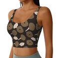 thumbnail image 2 of Sports Bras For Women Workout Tank Tops, Floral Doodles Print Running Vest With Removable Cups, 2 of 2