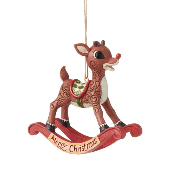 Enesco Rudolph Traditions by Jim Shore Rocking Horse Hanging Ornament