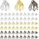 thumbnail image 1 of 60 piezas de tapas de cuentas de filigrana de latón de 3 colores, tapas de cuentas de flores, cuentas espaciadoras de filigrana de 7 pétalos, 1 of 9