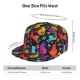 thumbnail image 6 of Haiem Colorful Cats Classic Snapback Cap Flat Bill Hat Baseball Cap Adjustable Size Cotton Dad Hat, 6 of 9
