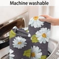 thumbnail image 5 of Darkgray Daisy Flower Green Leaves Pattern Bathroom Rugs Mat,Non Slip Microfiber Bathroom Rug,Rubber Backing,Soft Bathroom Mats for Bathroom Floor,Tub and Shower,17x30in(43x75cm), 5 of 5