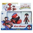 thumbnail image 3 of Marvel: Spidey and His Amazing Friends Miles Morales Kids Toy Action Figure for Boys and Girls (8”), 3 of 9