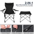 thumbnail image 2 of 3-in-1 Reclining Camping Chair with Detachable Footrest, Folding Lounge Chair for Adults, Adjustable Backrest & Detachable Pillow, Portable Outdoor Camping Chair, 2 of 9