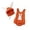 Z03-Orange, variant on MUXiin Baby Boy Girl Easter Outfit Bunny Halter Romper Jumpsuit One Piece Outfit Spring Clothes