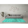 thumbnail image 3 of Ahgly Company Machine Washable Indoor Rectangle Persian Turquoise Blue Traditional Area Rugs, 8' x 12', 3 of 4