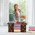 thumbnail image 6 of WOBOGO Pattern Of Black and Orange Halloween Symbols Clothes Storage 2Pack Foldable Thick Fabric Blanket Organizer Bag with Handle 24.8×16.93×16.17in, 6 of 7