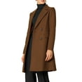 thumbnail image 6 of MODA NOVA Juniors Notch Lapel Double Breasted Belted Mid Length Trenchcoat, 6 of 7
