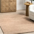 thumbnail image 4 of nuLOOM Citra Solid Wool Area Rug, 7' 6" x 9' 6", Tan, 4 of 9